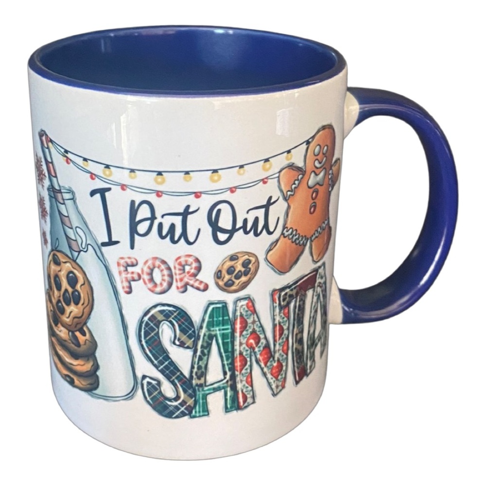 Funny Christmas Mug !! 15oz blue on inside dishwasher safe mug!!